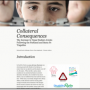 Opening page of Texas Appleseed's Collateral Consequences report, showing young boy in handcuffs.